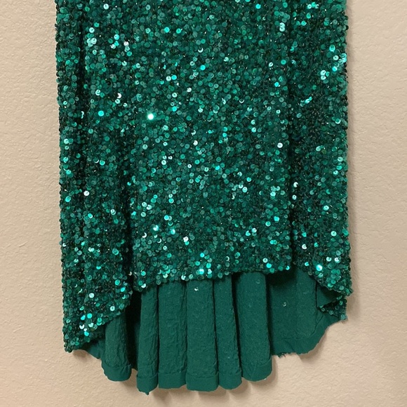 Alice + Olivia Emerald Green Sequins Mermaid Maxi Skirt - 2 - Picture 3 of 8
